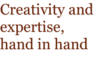 Creativity and expertise, hand in hand