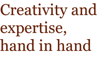 Creativity and expertise, hand in hand